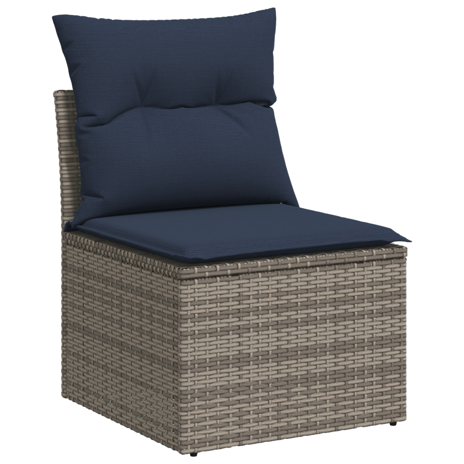 | Tuinbank | met kussen Grijs 55 x 62 x 69 cm poly rattan