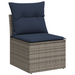 | Tuinbank | met kussen Grijs 55 x 62 x 69 cm poly rattan