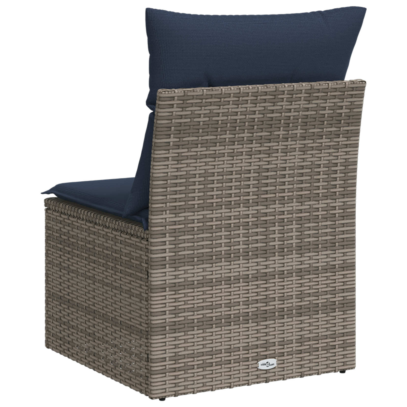 | Tuinbank | met kussen Grijs 55 x 62 x 69 cm poly rattan