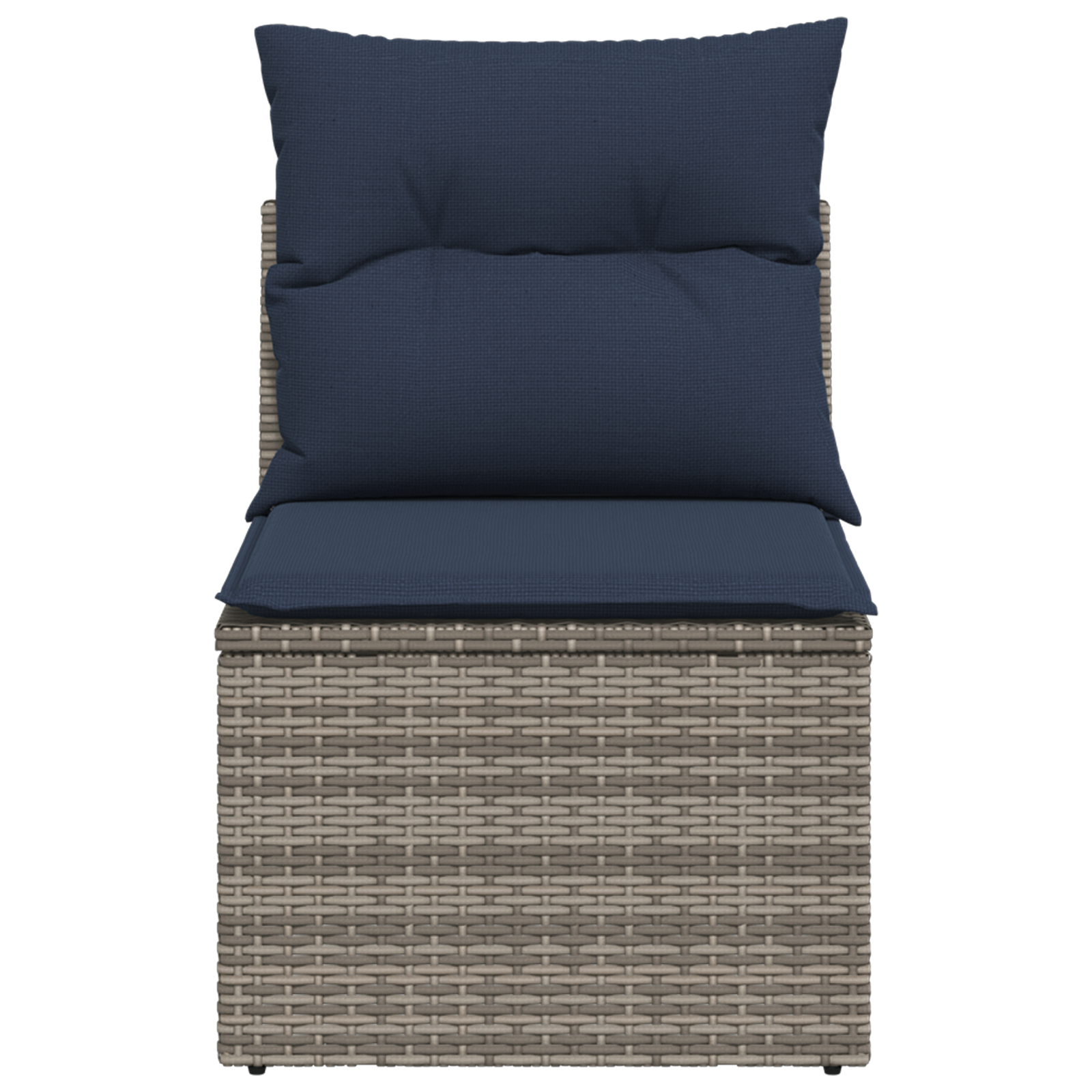 | Tuinbank | met kussen Grijs 55 x 62 x 69 cm poly rattan