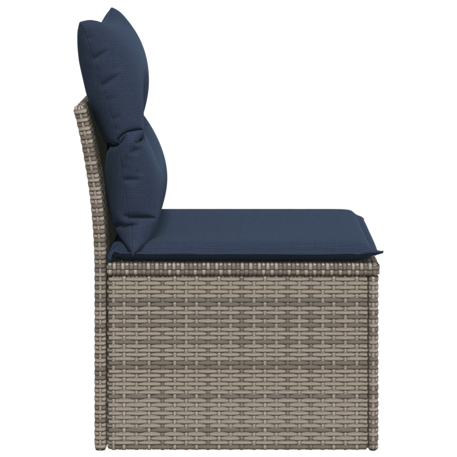 | Tuinbank | met kussen Grijs 55 x 62 x 69 cm poly rattan