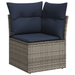| Tuinbank | met kussen Grijs 62 x 62 x 69 cm poly rattan