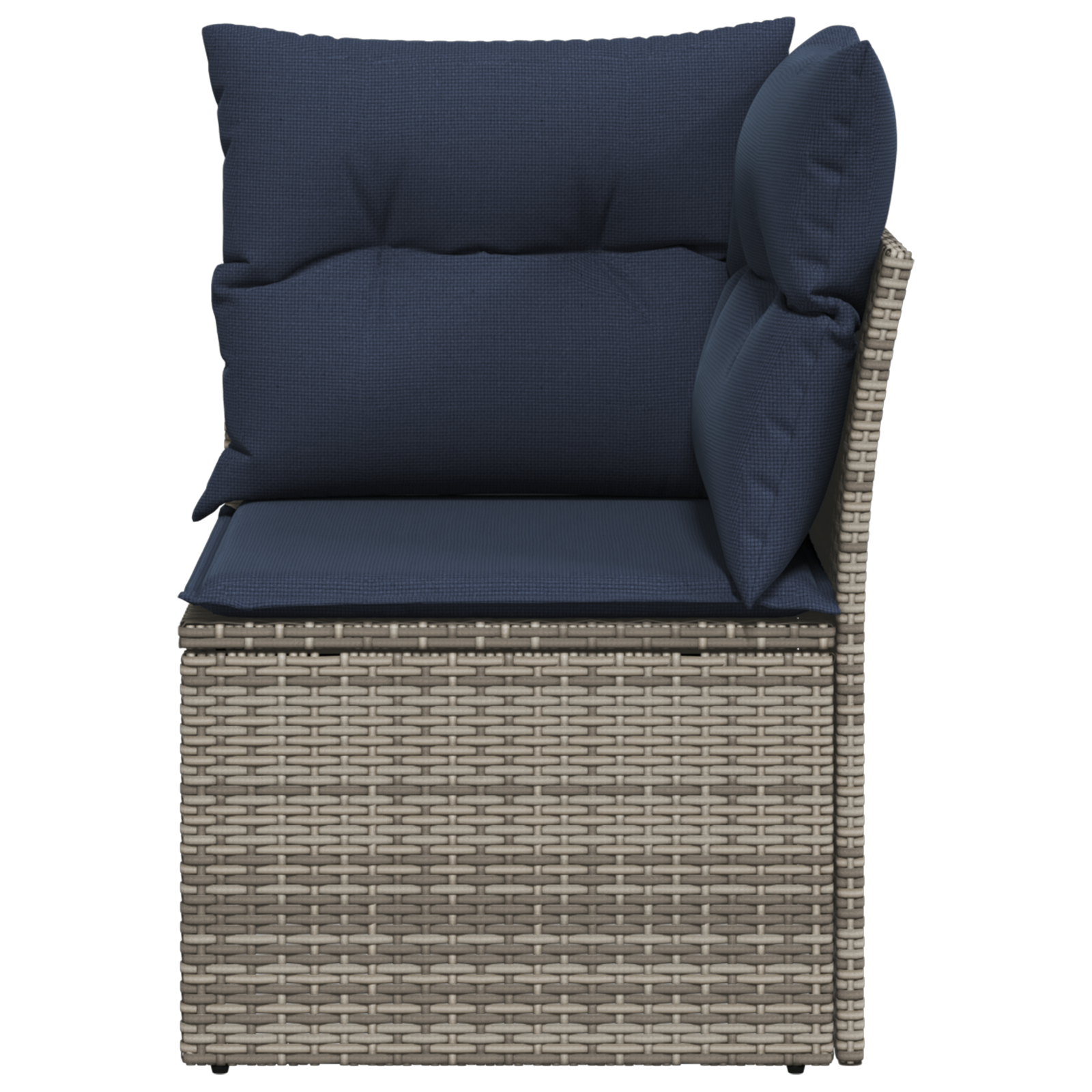 | Tuinbank | met kussen Grijs 62 x 62 x 69 cm poly rattan