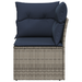 | Tuinbank | met kussen Grijs 62 x 62 x 69 cm poly rattan