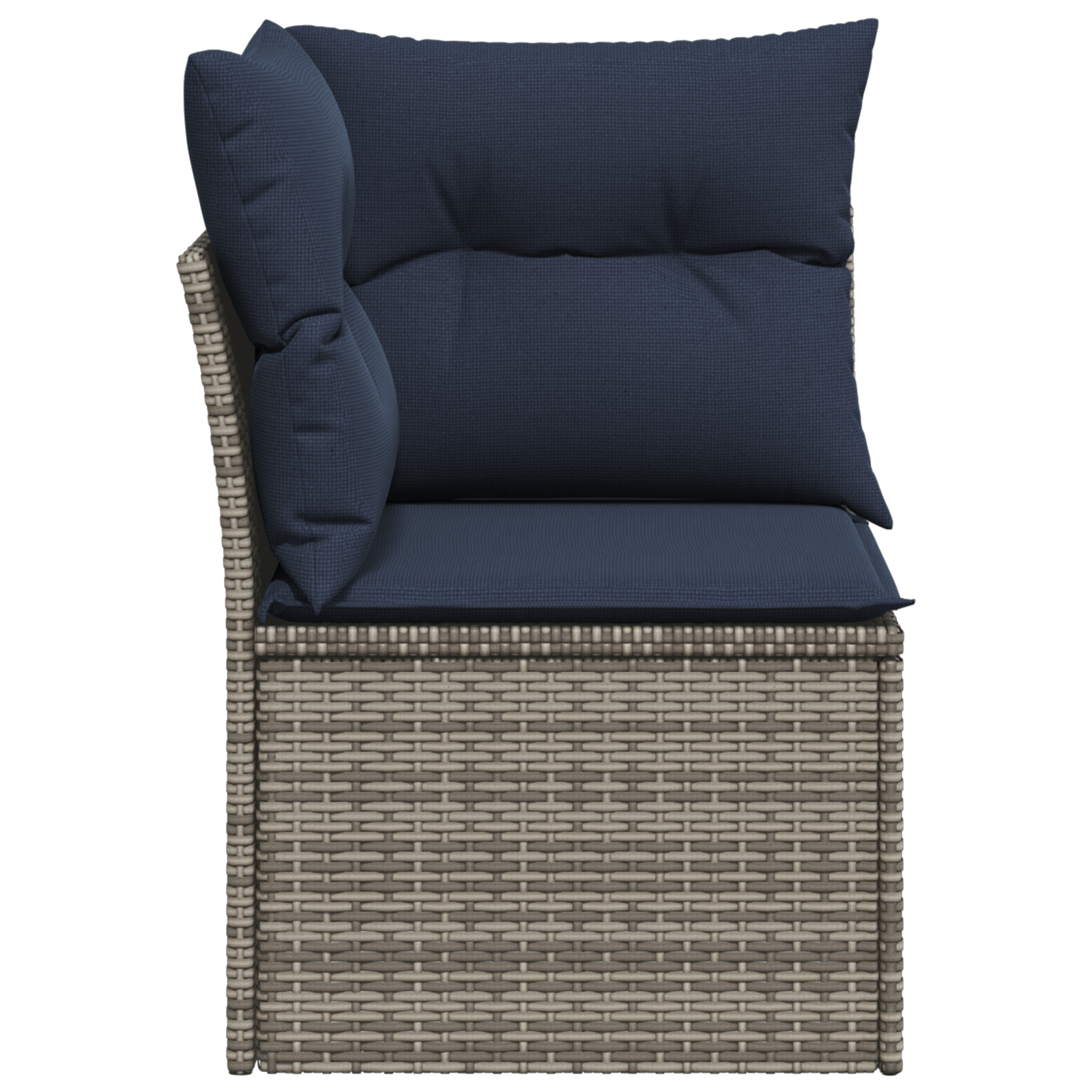 | Tuinbank | met kussen Grijs 62 x 62 x 69 cm poly rattan