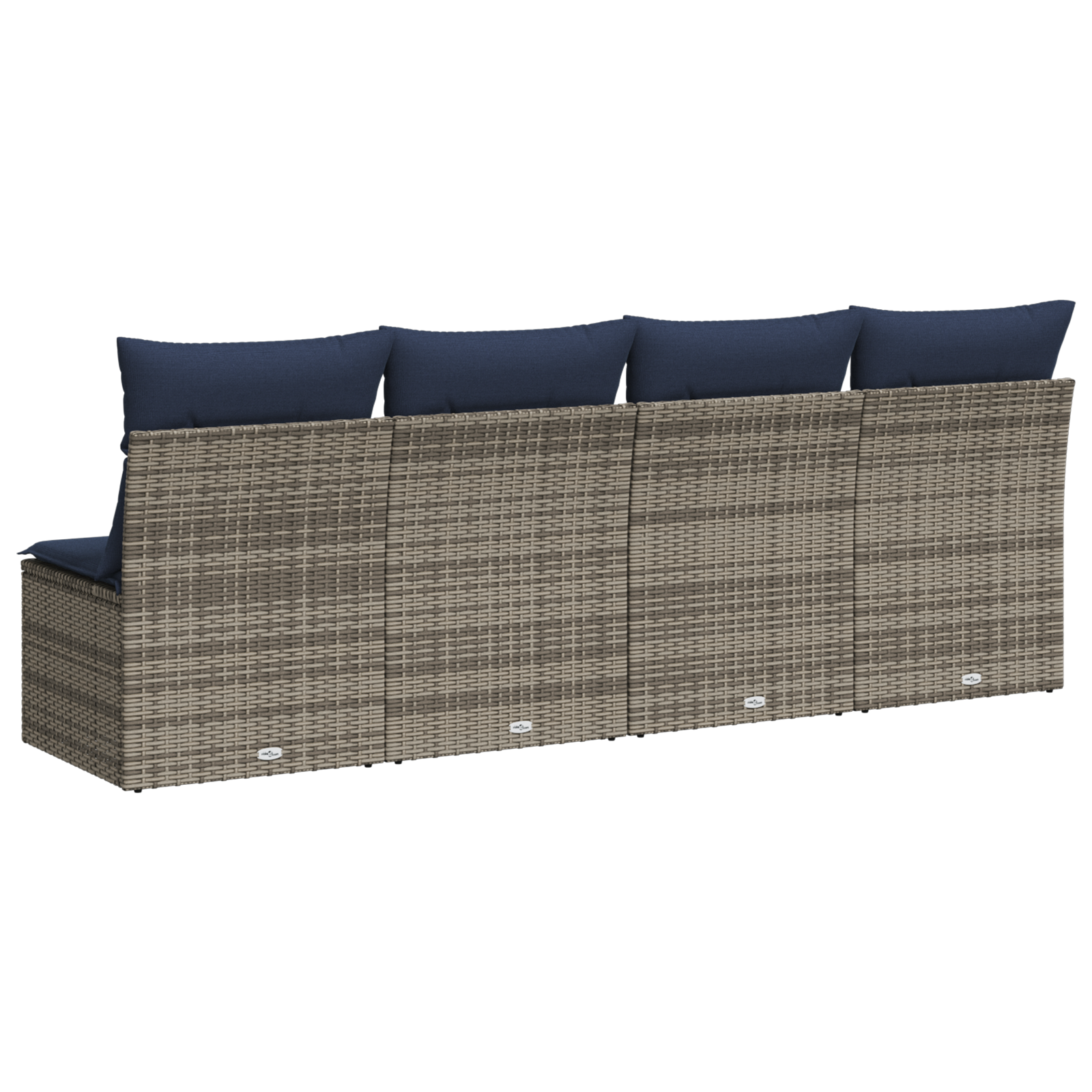 | Tuinbank | met kussen Grijs 227 x 62 x 69 cm poly rattan