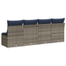 | Tuinbank | met kussen Grijs 227 x 62 x 69 cm poly rattan