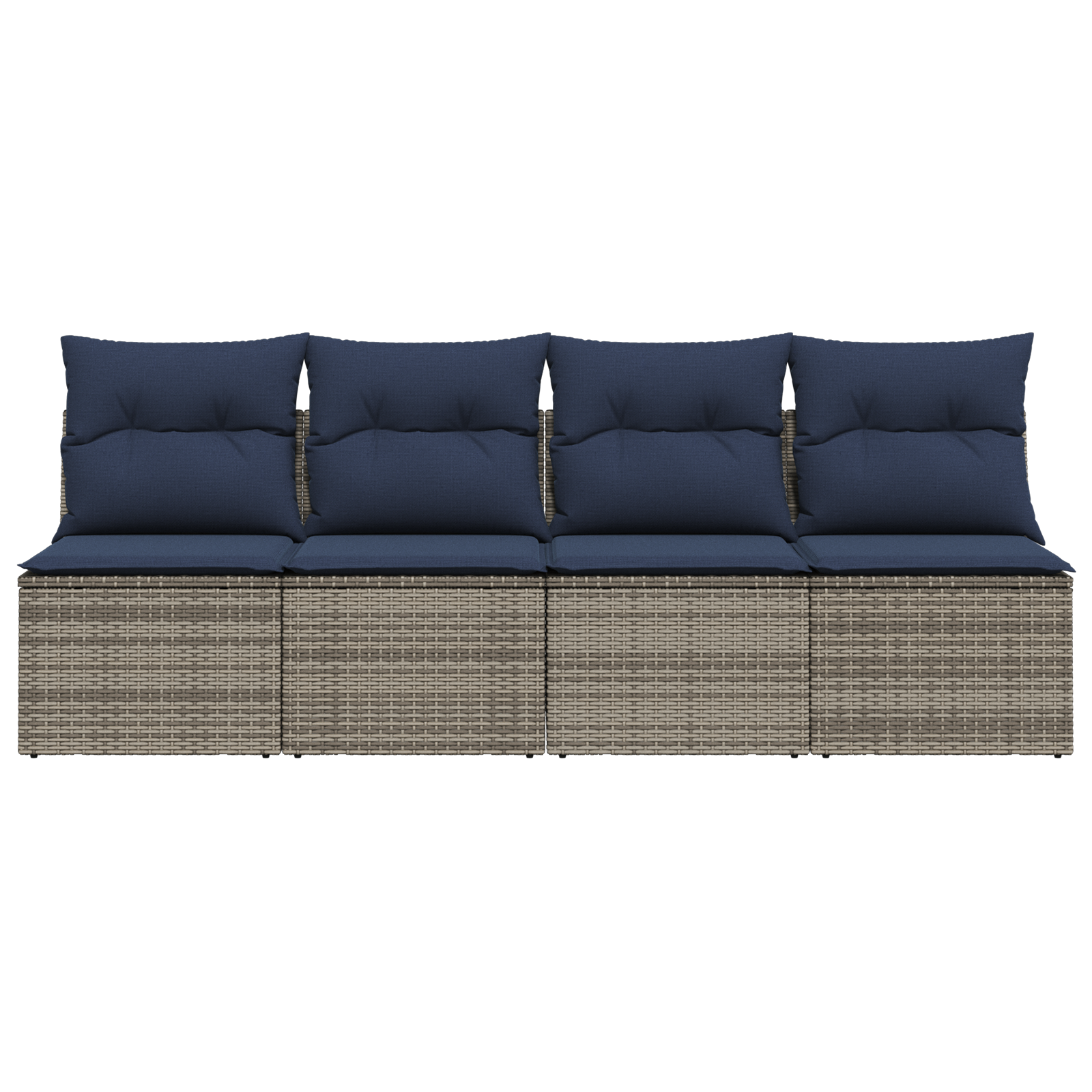 | Tuinbank | met kussen Grijs 227 x 62 x 69 cm poly rattan