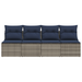 | Tuinbank | met kussen Grijs 227 x 62 x 69 cm poly rattan