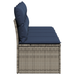 | Tuinbank | met kussen Grijs 227 x 62 x 69 cm poly rattan