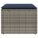 Tuinkruk met kussen 55x55x37 cm poly rattan grijs