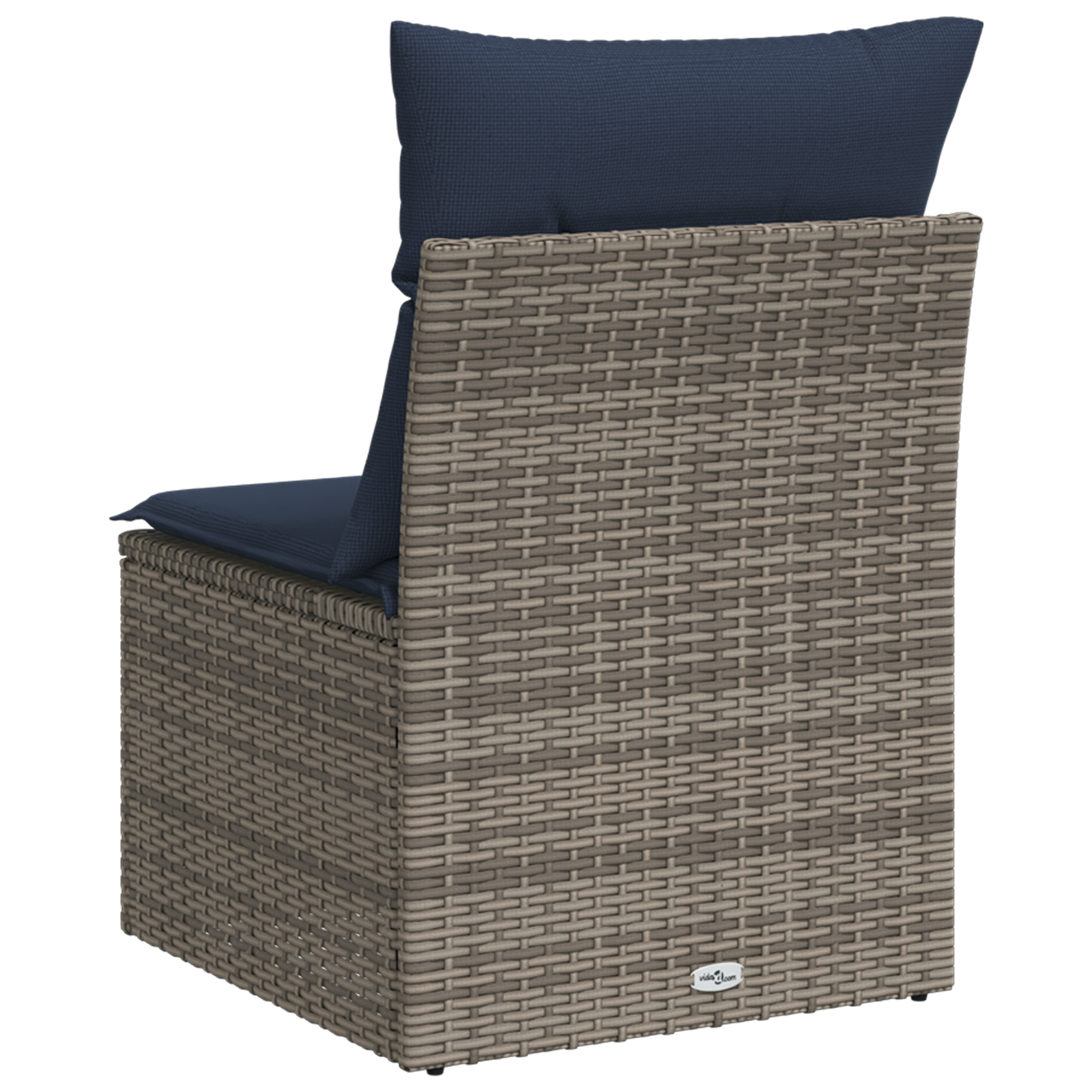 | Tuinbank | met kussen met opslag Grijs 55 x 62 x 69 cm Poly riet