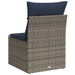 | Tuinbank | met kussen met opslag Grijs 55 x 62 x 69 cm Poly riet