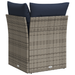 | Tuinbank | met kussen met opslag Grijs 62 x 62 x 69 cm Poly riet