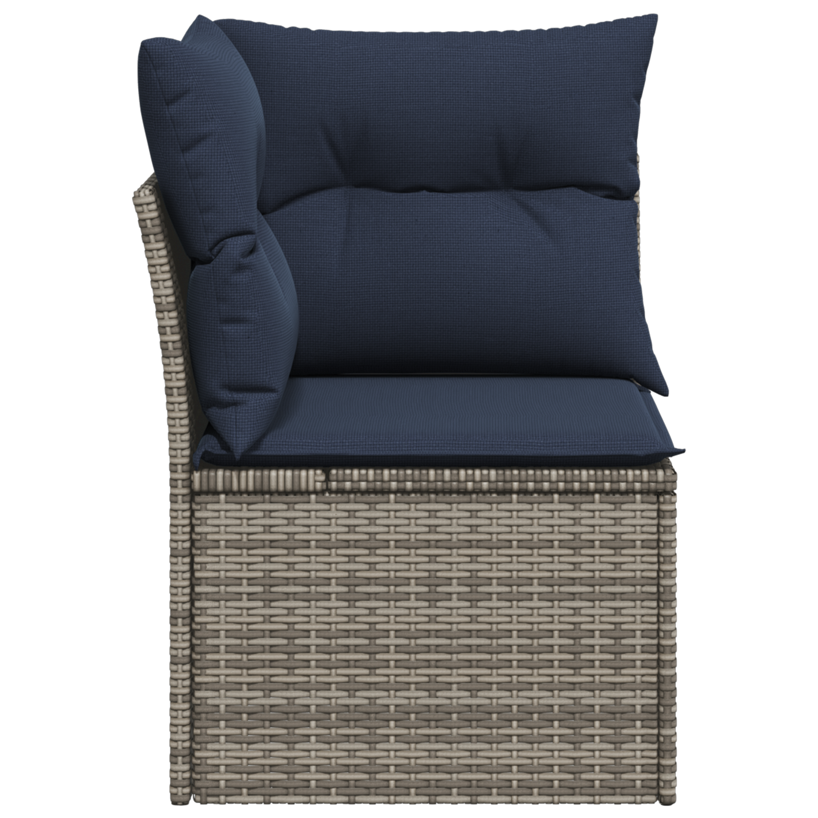 | Tuinbank | met kussen met opslag Grijs 62 x 62 x 69 cm Poly riet