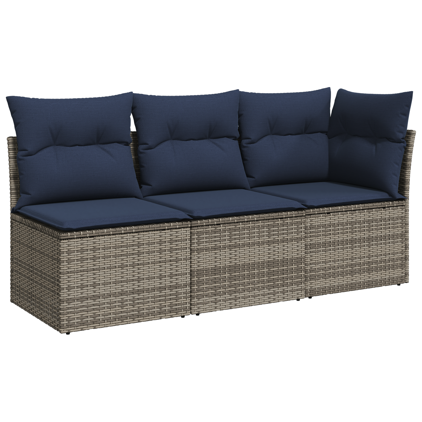 | Tuinbank | met kussen met opslag Grijs 172 x 62 x 69 cm Poly riet