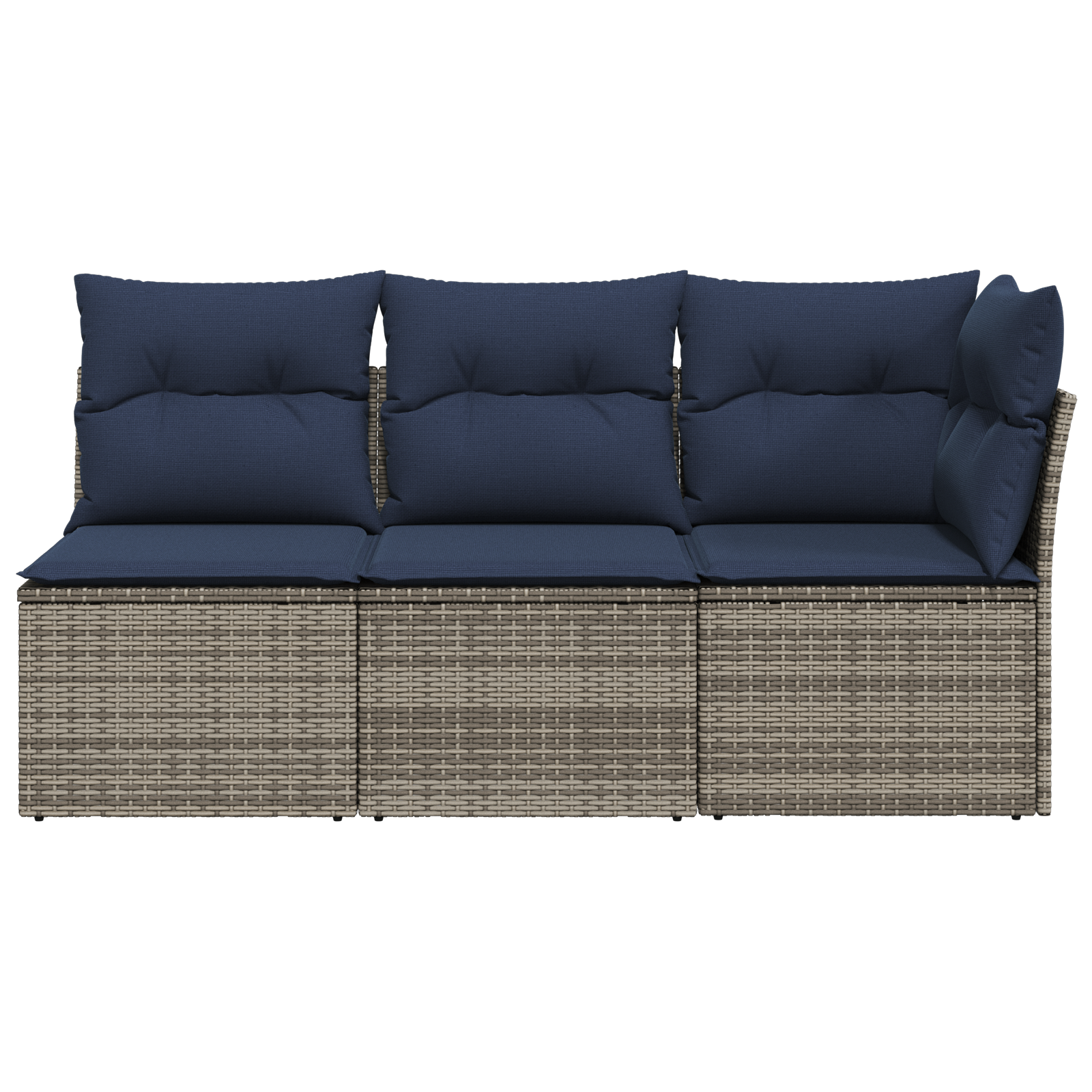 | Tuinbank | met kussen met opslag Grijs 172 x 62 x 69 cm Poly riet