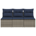 | Tuinbank | met kussen met opslag Grijs 165 x 62 x 69 cm Poly riet
