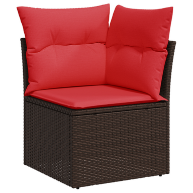 | Tuinbank | met kussen Bruin 62 x 62 x 69 cm poly rattan