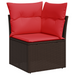 | Tuinbank | met kussen Bruin 62 x 62 x 69 cm poly rattan