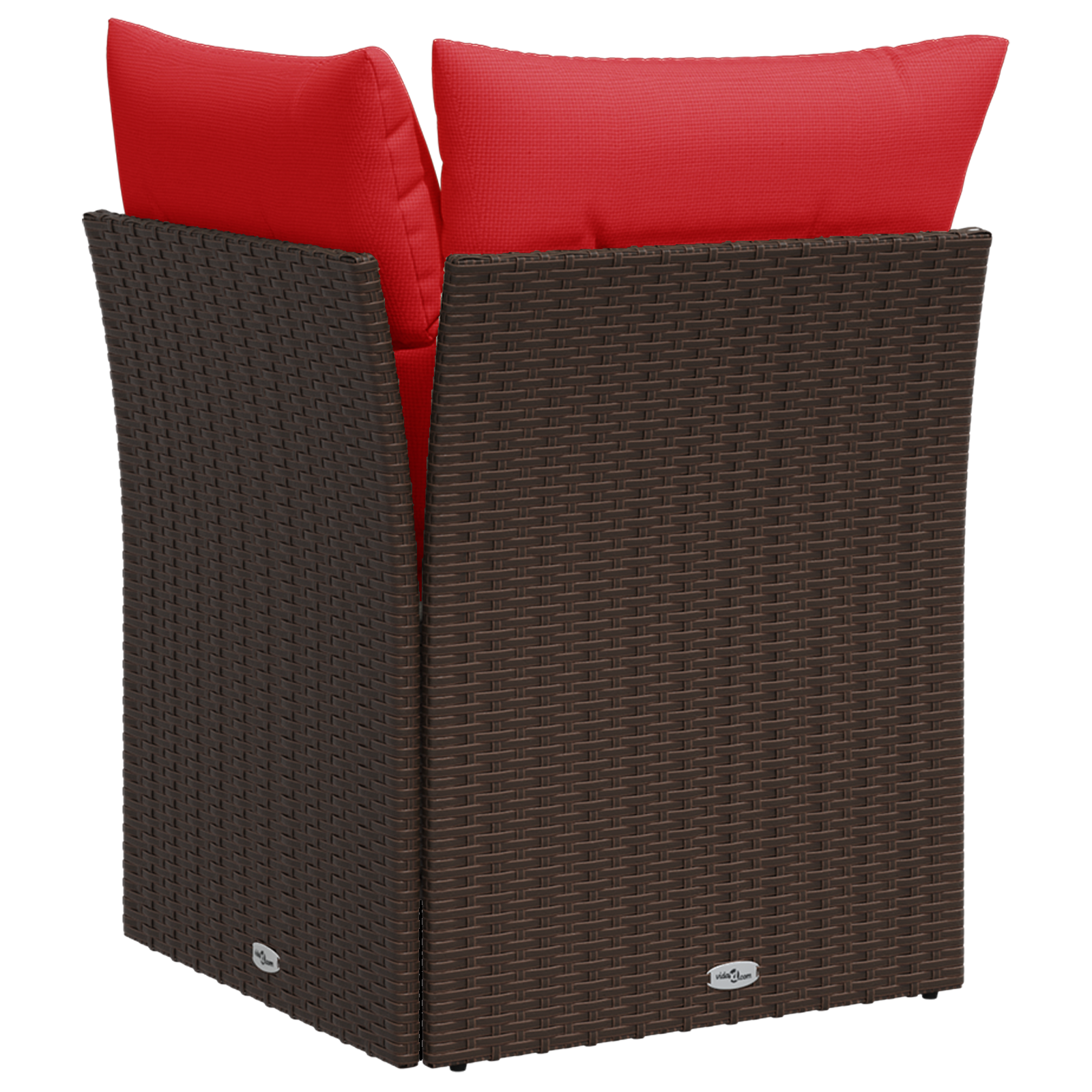 | Tuinbank | met kussen Bruin 62 x 62 x 69 cm poly rattan