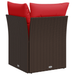 | Tuinbank | met kussen Bruin 62 x 62 x 69 cm poly rattan