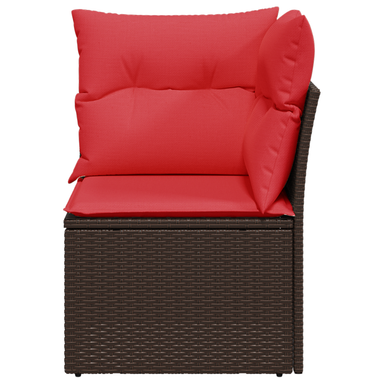 | Tuinbank | met kussen Bruin 62 x 62 x 69 cm poly rattan