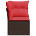| Tuinbank | met kussen Bruin 62 x 62 x 69 cm poly rattan