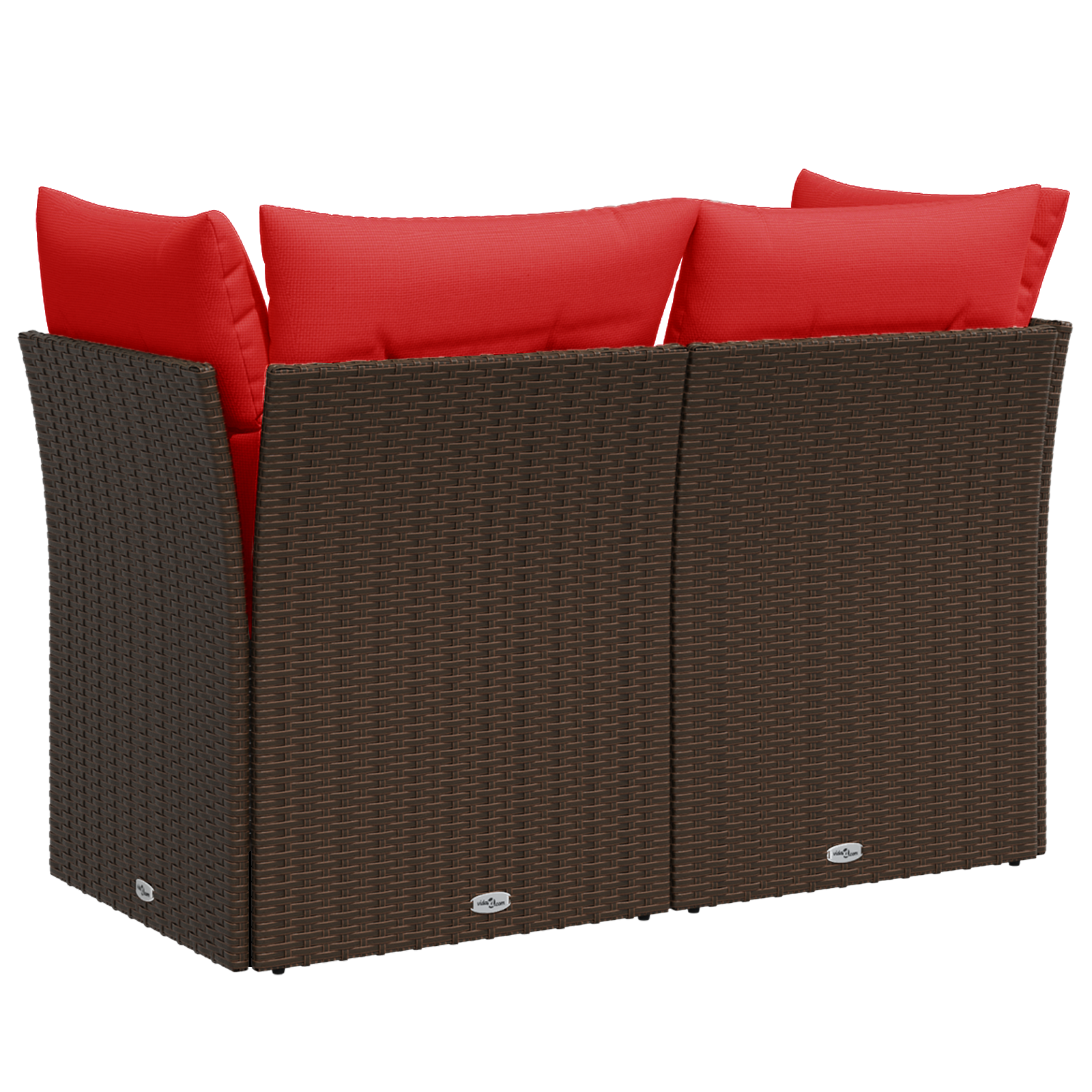 | Tuin Sofa | met kussen Bruin 124 x 62 x 69 cm poly rattan