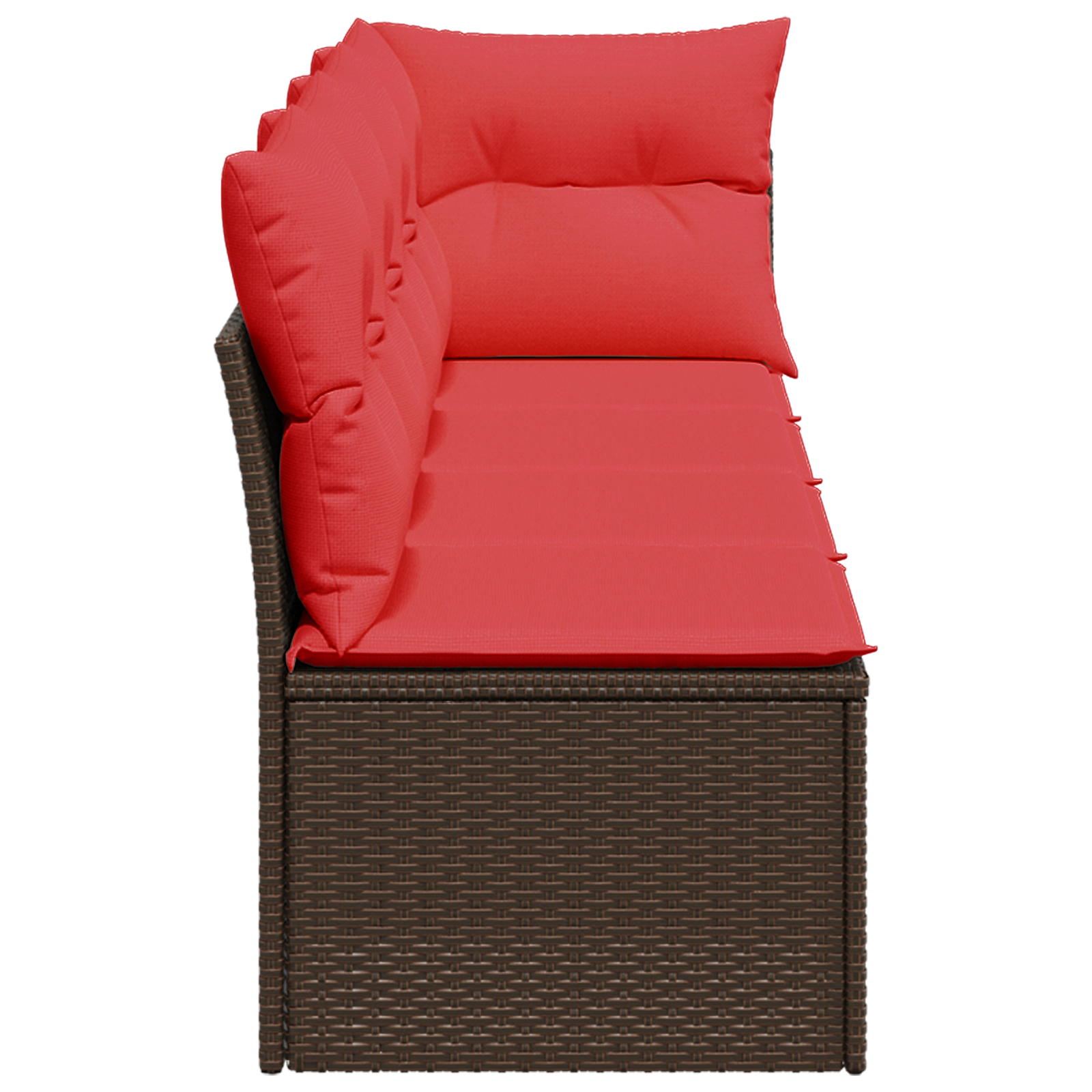 | Tuinbank | met kussen Bruin 227 x 62 x 69 cm poly rattan