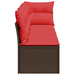 | Tuinbank | met kussen Bruin 227 x 62 x 69 cm poly rattan