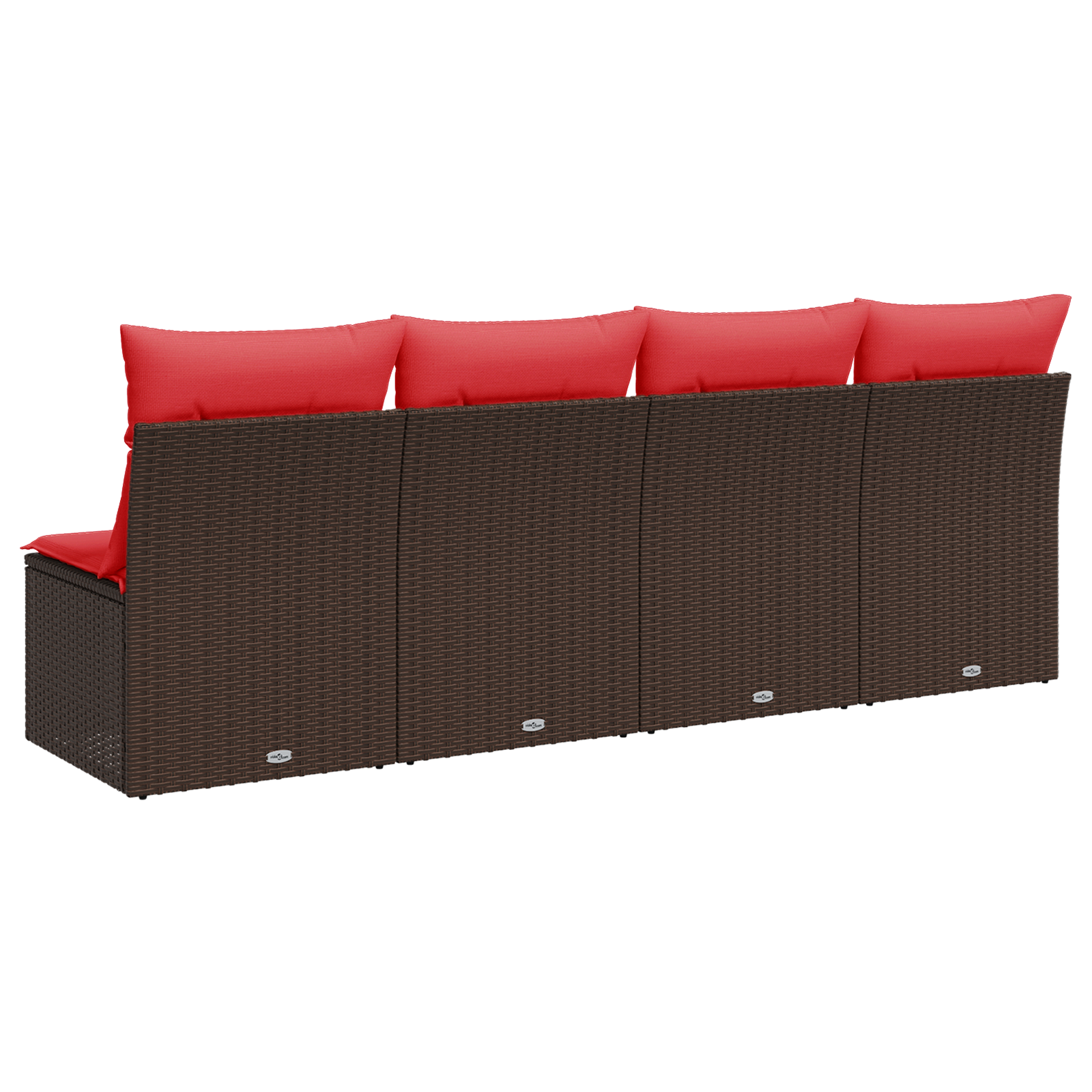 | Tuinbank | met kussen Bruin 227 x 62 x 69 cm poly rattan