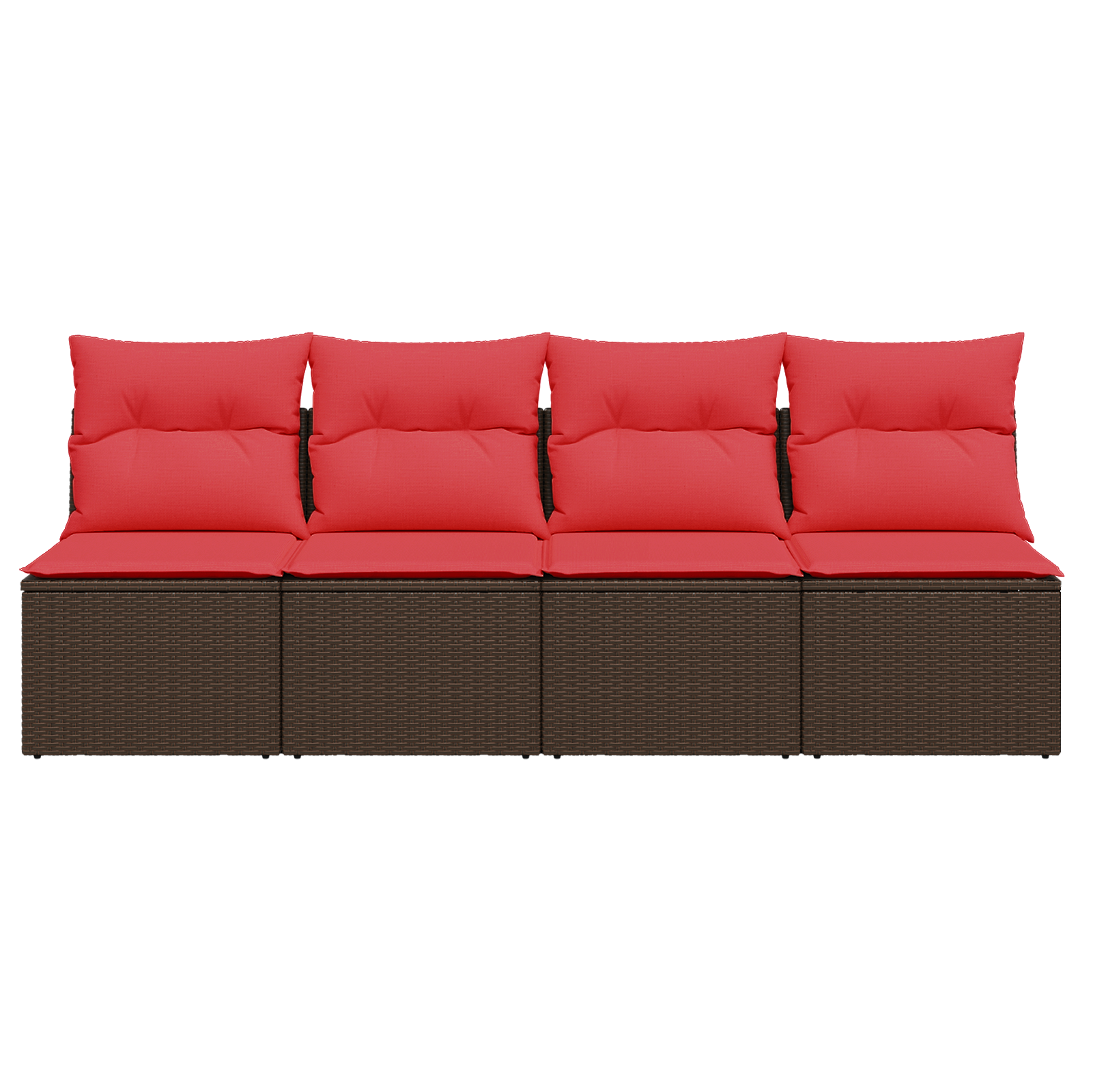 | Tuinbank | met kussen Bruin 227 x 62 x 69 cm poly rattan