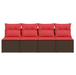 | Tuinbank | met kussen Bruin 227 x 62 x 69 cm poly rattan