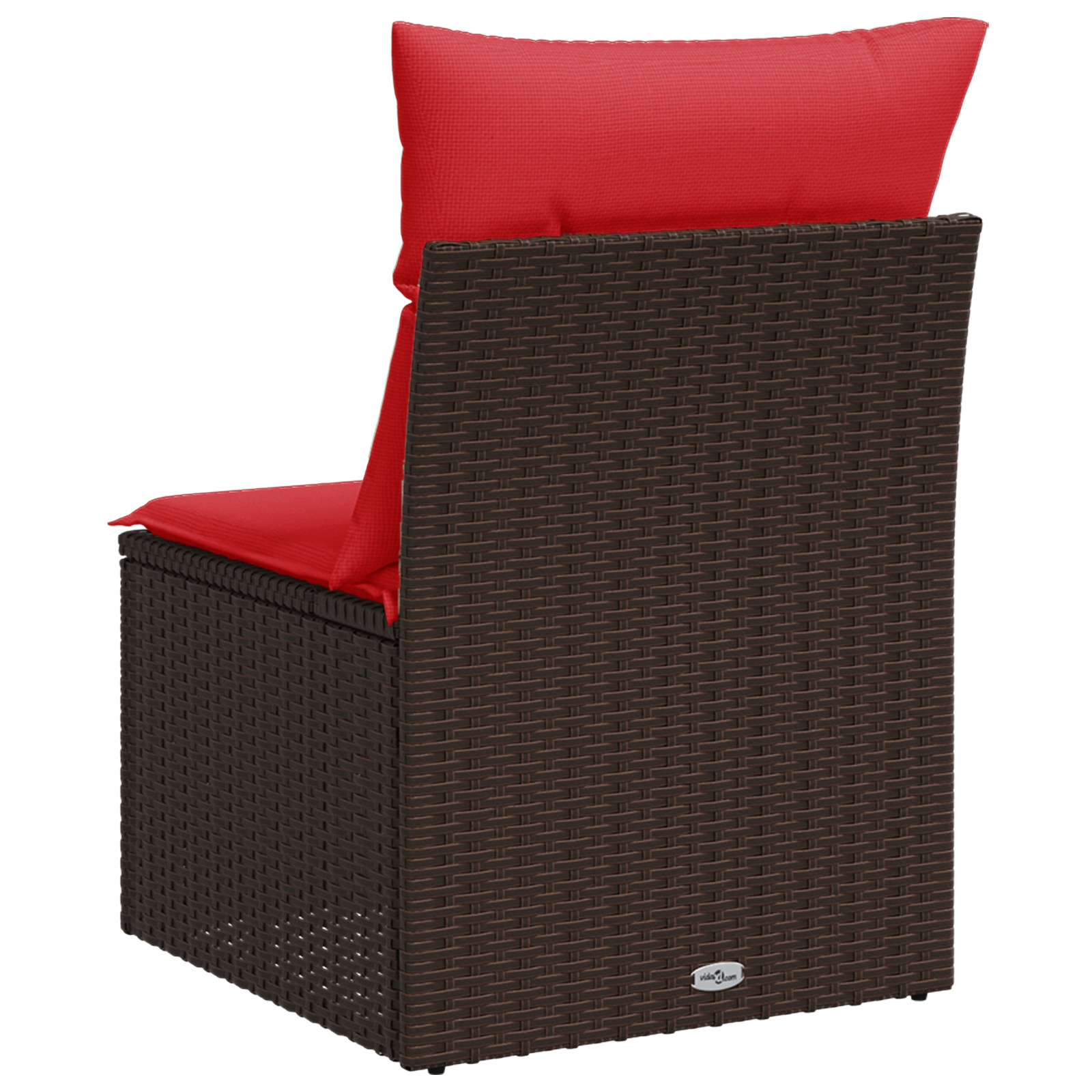 | Tuinbank | met kussen met opslag Bruin 55 x 62 x 69 cm Poly riet