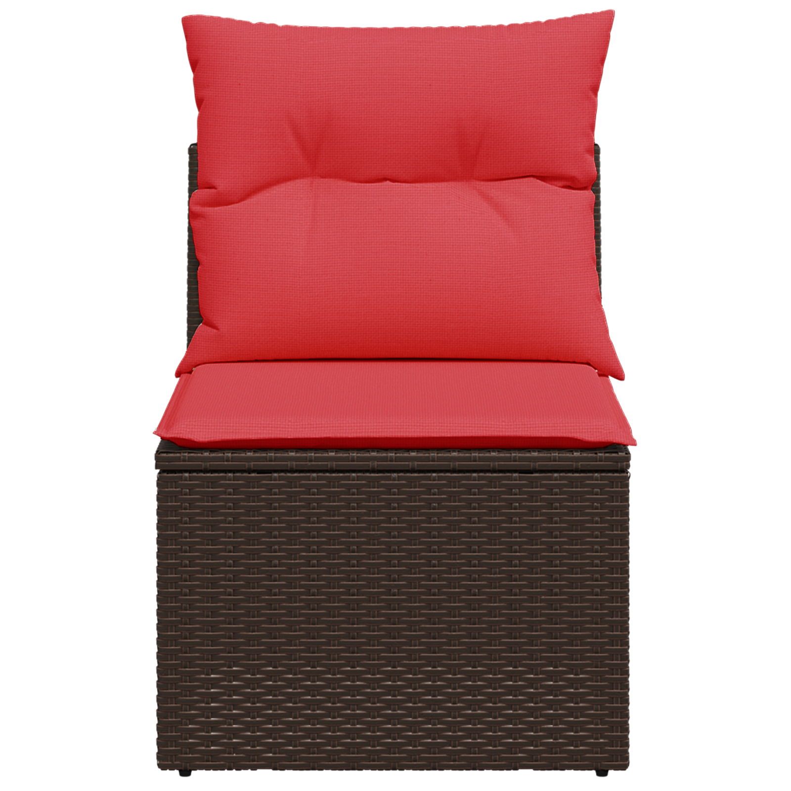 | Tuinbank | met kussen met opslag Bruin 55 x 62 x 69 cm Poly riet