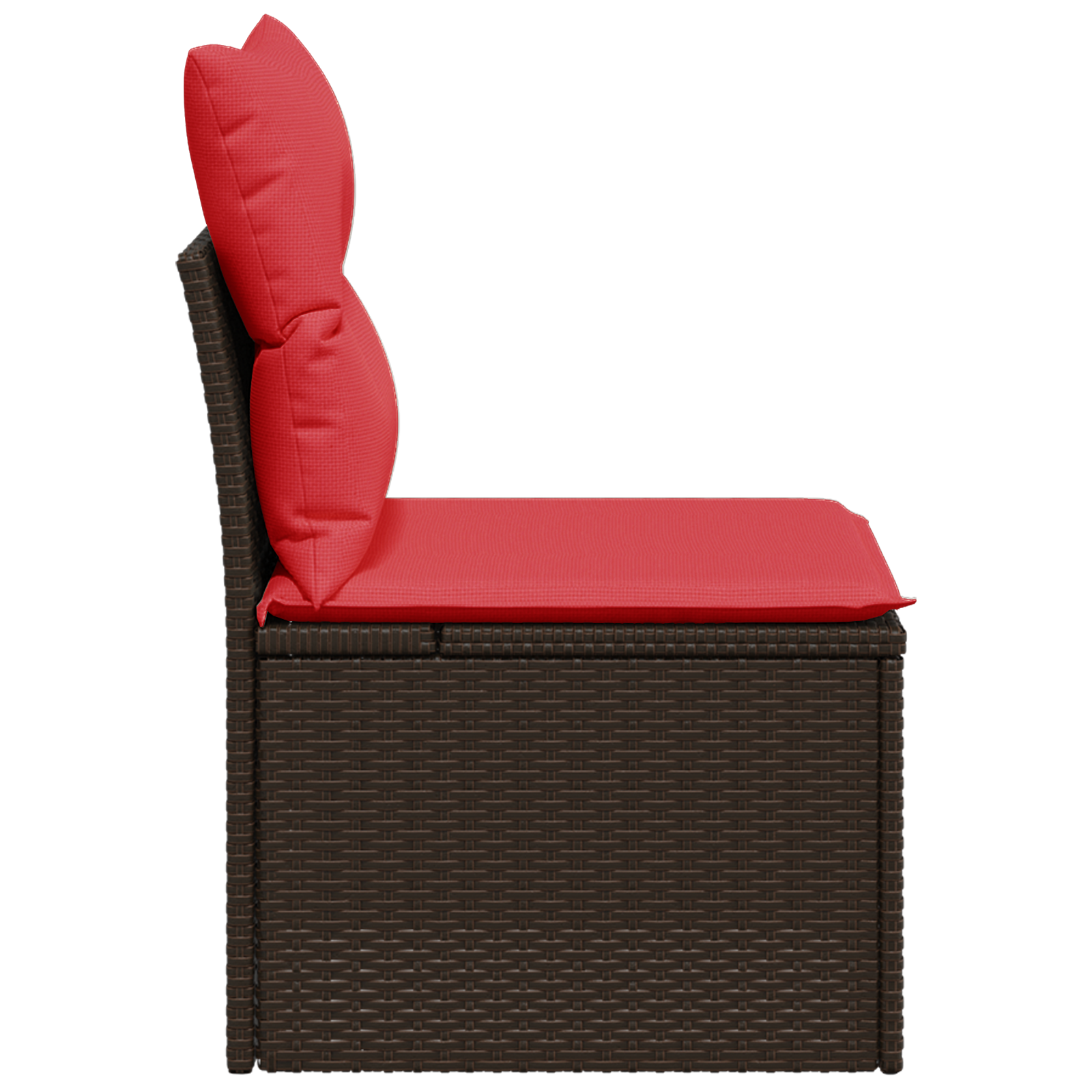 | Tuinbank | met kussen met opslag Bruin 55 x 62 x 69 cm Poly riet