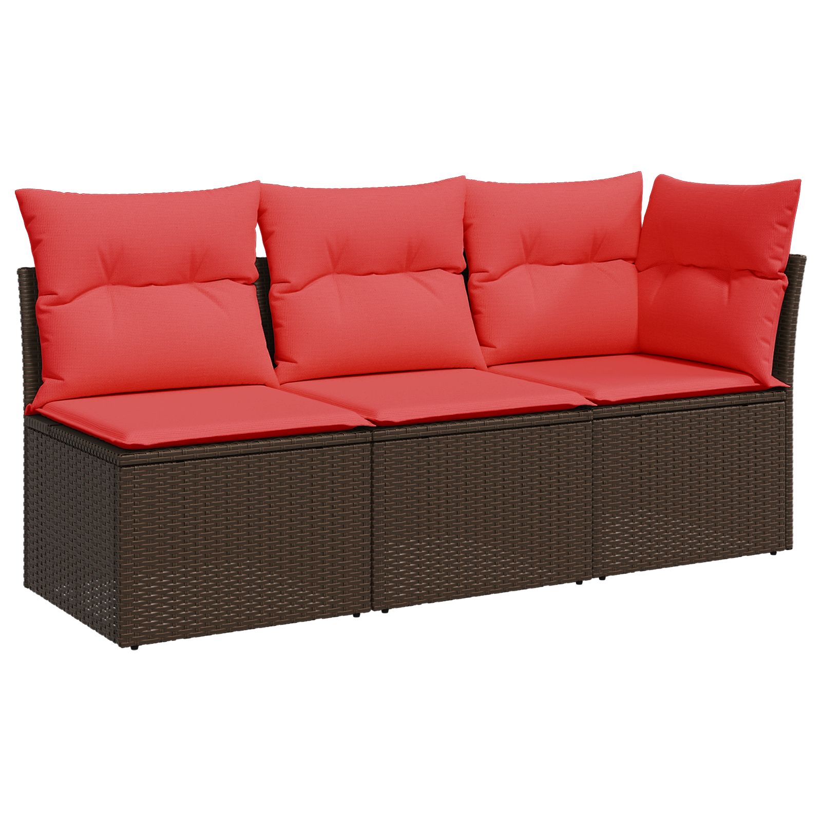 | Tuin Sofa | met kussen Bruin 172 x 62 x 69 cm Poly rattan