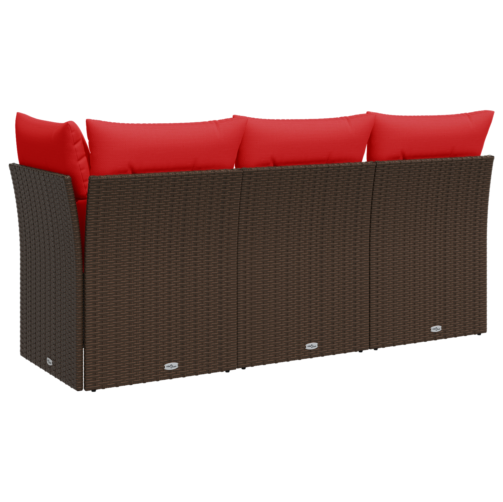 | Tuin Sofa | met kussen Bruin 172 x 62 x 69 cm Poly rattan