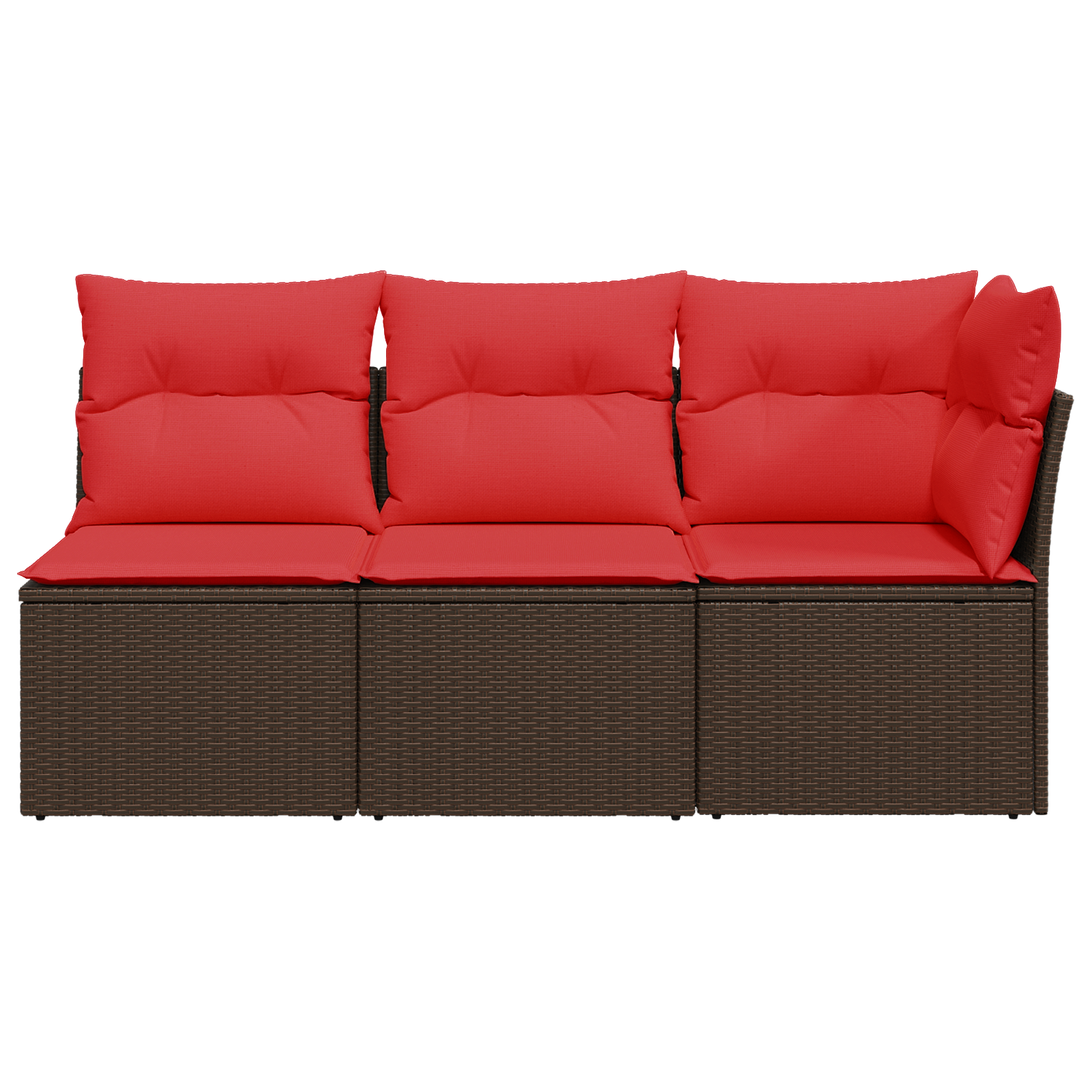 | Tuin Sofa | met kussen Bruin 172 x 62 x 69 cm Poly rattan
