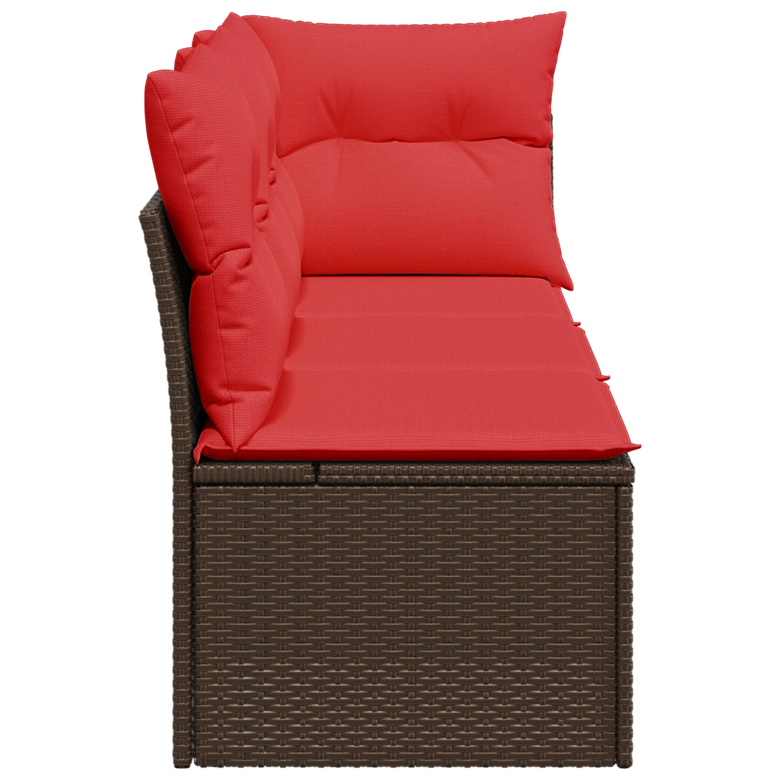 | Tuin Sofa | met kussen Bruin 172 x 62 x 69 cm Poly rattan