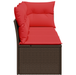 | Tuin Sofa | met kussen Bruin 172 x 62 x 69 cm Poly rattan