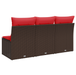 | Tuinbank | met kussen met opslag Bruin 165 x 62 x 69 cm Poly riet