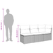 | Tuinbank | met kussen met opslag Zwart 172 x 62 x 69 cm Poly riet
