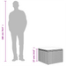 Tuinkruk met kussen 55x55x37 cm poly rattan grijs