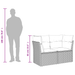 | Tuinbank | met kussen met opslag Grijs 124 x 62 x 69 cm Poly riet