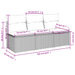 | Tuinbank | met kussen met opslag Zwart 165 x 62 x 69 cm Poly riet