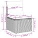 | Tuinbank | met kussen met opslag Grijs 55 x 62 x 69 cm Poly riet