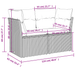 | Tuinbank | met kussen met opslag Grijs 124 x 62 x 69 cm Poly riet