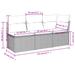 | Tuinbank | met kussen met opslag Grijs 172 x 62 x 69 cm Poly riet